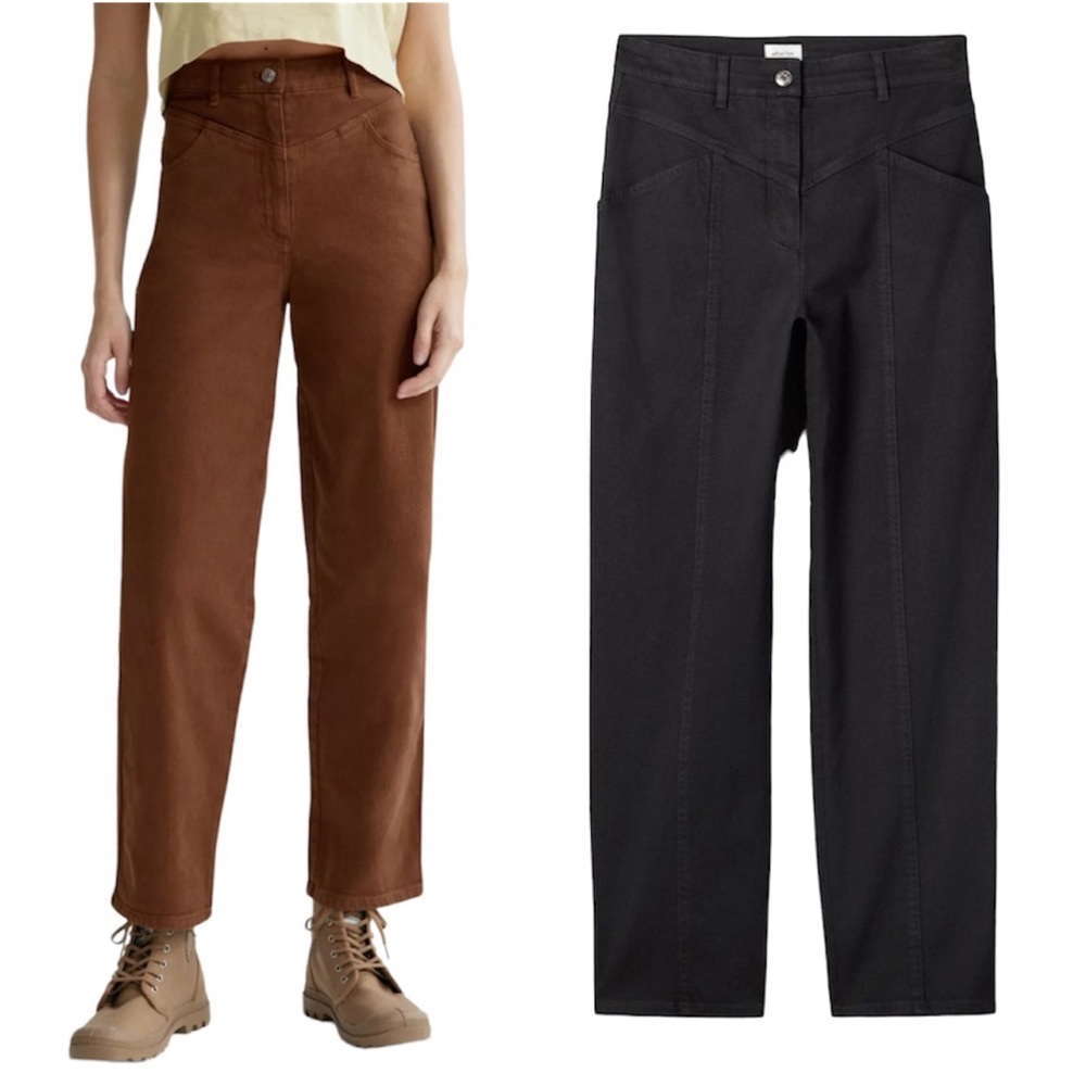 Aritzia Brown and Black Straight Leg Pants